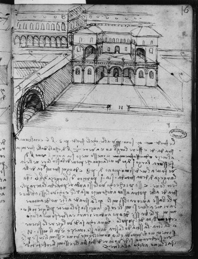 Schizzo architettonico per una 